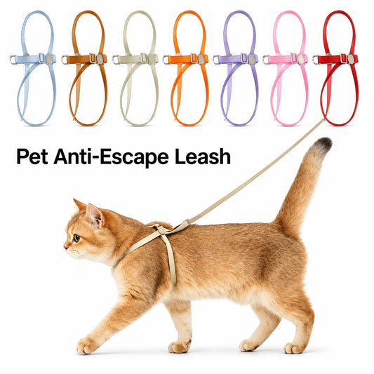 Escape-Proof Cat Harness and Leash Set for Outdoor Walking