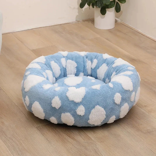 Luxury Plush Pet Donut Cat & Dog Bed