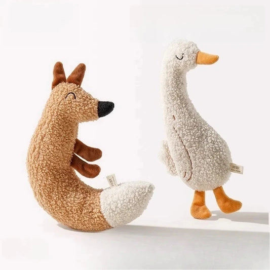 Soft Plush Duck Cat Kicker Toy, Interactive Chew and Cuddle Toy for Cats