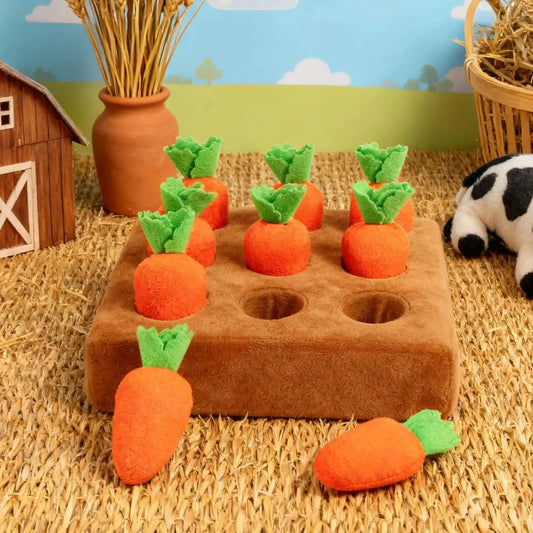 Carrot Snuffle Mat for Dogs Interactive Pet Plush Puzzle