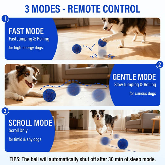 Self-Bouncing Smart Interactive Dog Ball Toy