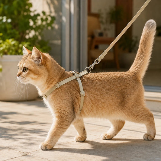 Escape-Proof Cat Harness and Leash Set for Outdoor Walking