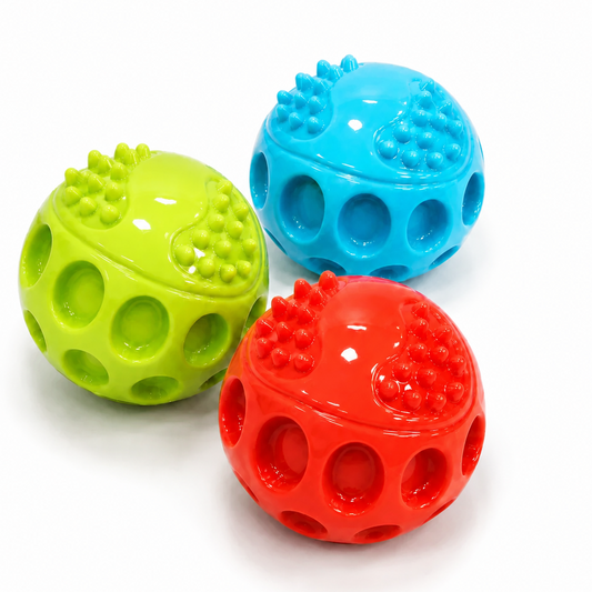 Three colorful textured balls on a white background